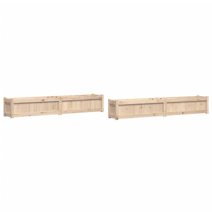 Garden Planters 2 pcs Solid Wood Pine