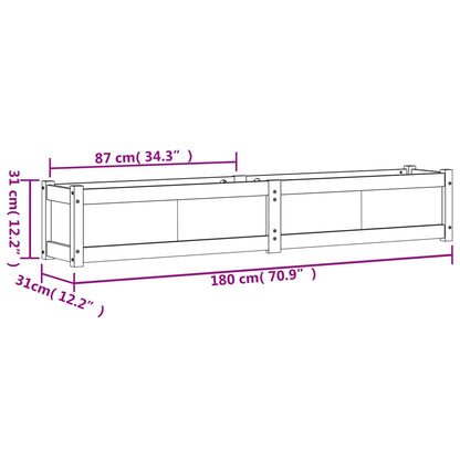 Garden Planters 2 pcs Solid Wood Pine