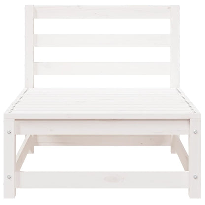 Garden Sofas Armless 3 pcs White 70x70x67 cm Solid Wood Pine