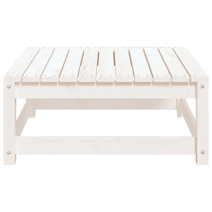 Garden Footstool White 70x70x30 cm Solid Wood Pine