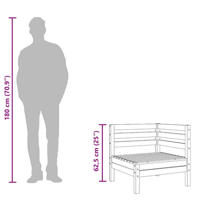 Garden Sofa 2-Seater with Footstool Impregnated Wood Pine