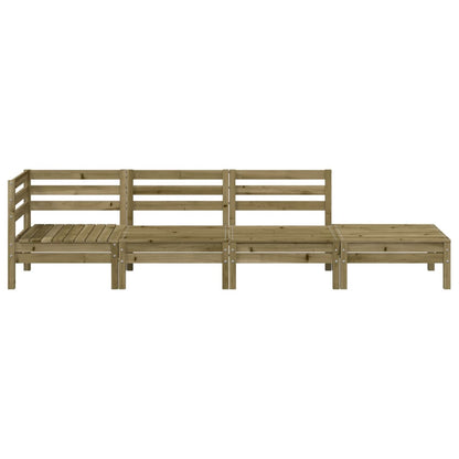 Garden Sofa 4-Seater Impregnated Wood Pine