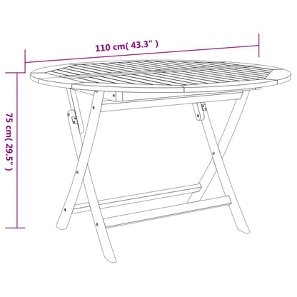 5 Piece Garden Dining Set Solid Wood Acacia