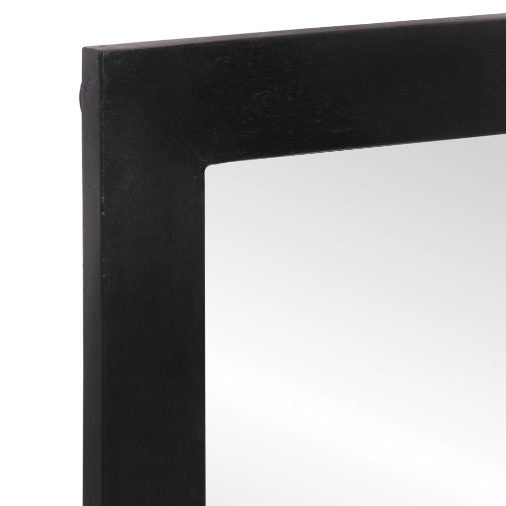 Bathroom Mirror 55x1x60 cm Glass and Solid Wood Mango