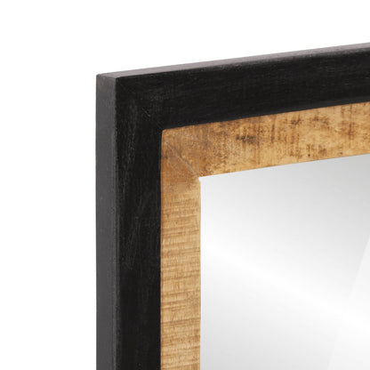 Bathroom Mirror 55x1x60 cm Glass and Solid Wood Mango