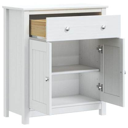 Bathroom Cabinet BERG White 69.5x34x80 cm Solid Wood Pine