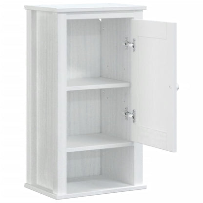 Bathroom Wall Cabinet BERG White 40x27x71.5 cm Solid Wood Pine