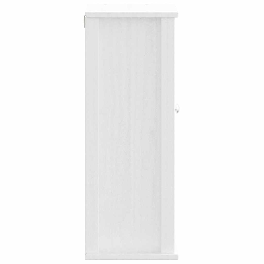 Bathroom Wall Cabinet BERG White 40x27x71.5 cm Solid Wood Pine