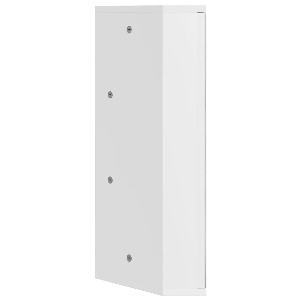 Corner Bathroom Mirror Cabinet White 30x24x60 cm