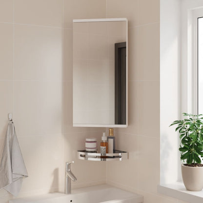 Corner Bathroom Mirror Cabinet White 30x24x60 cm