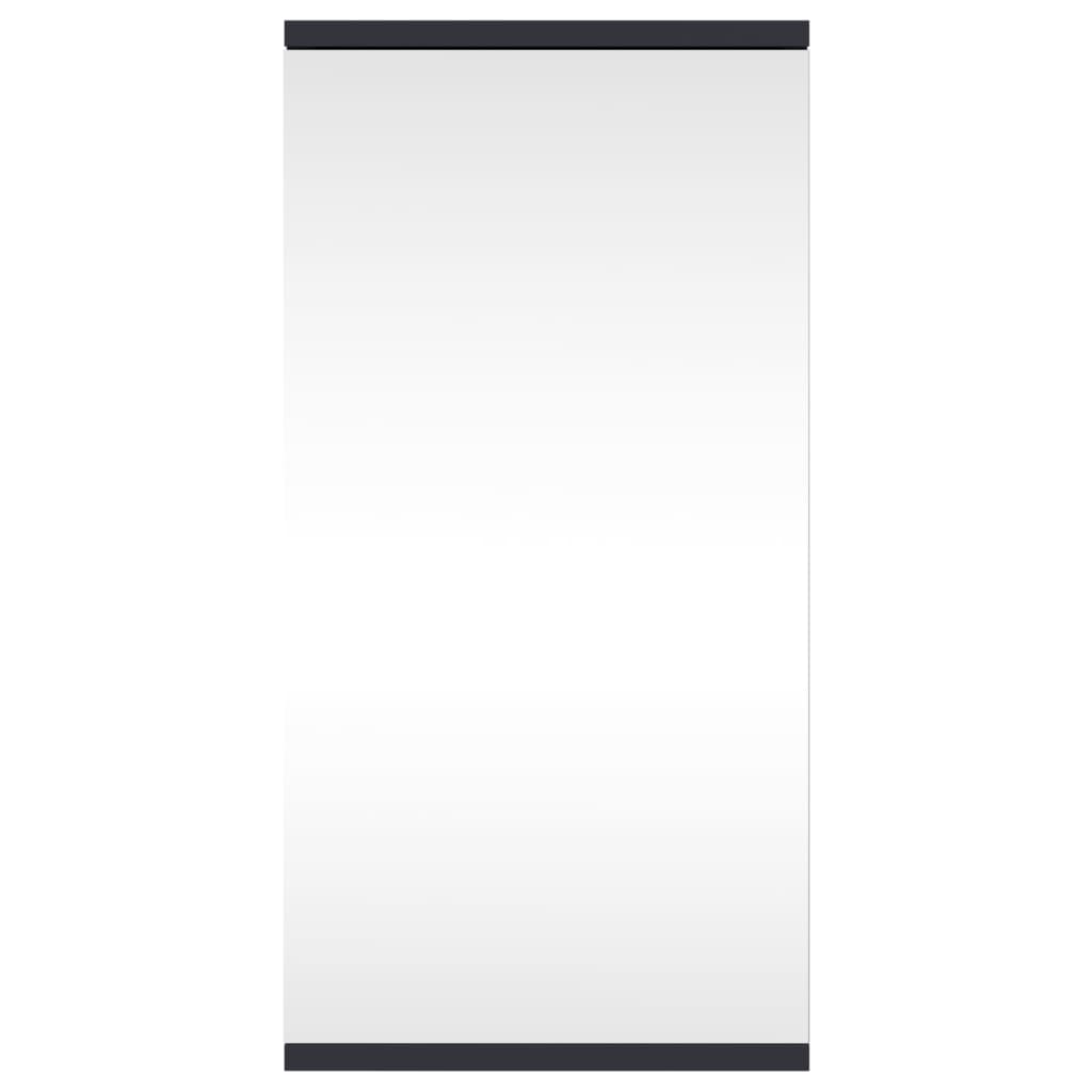 Corner Bathroom Mirror Cabinet Grey 30x24x60 cm