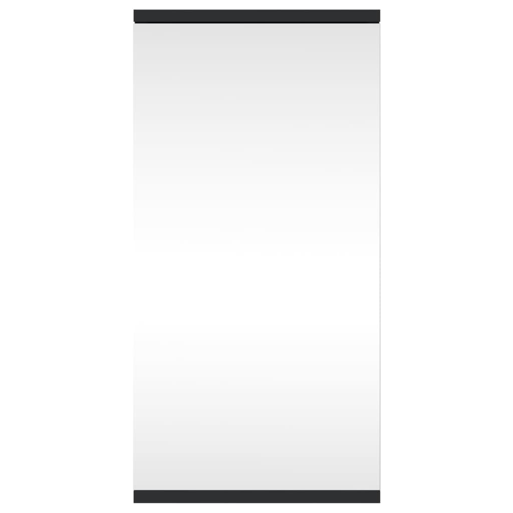 Corner Bathroom Mirror Cabinet Black 30x24x60 cm