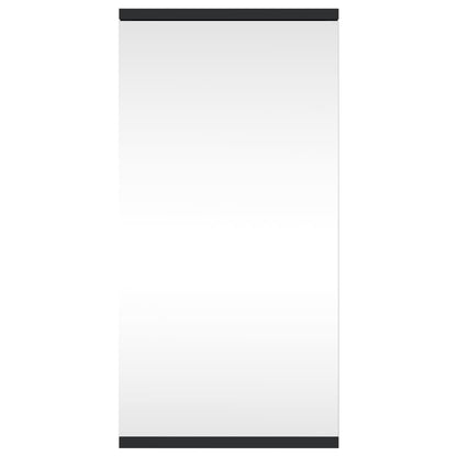 Corner Bathroom Mirror Cabinet Black 30x24x60 cm