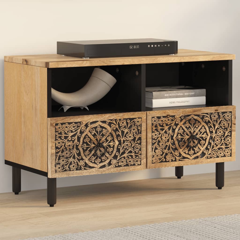 TV Cabinet 70x33x46 cm Solid Wood Mango