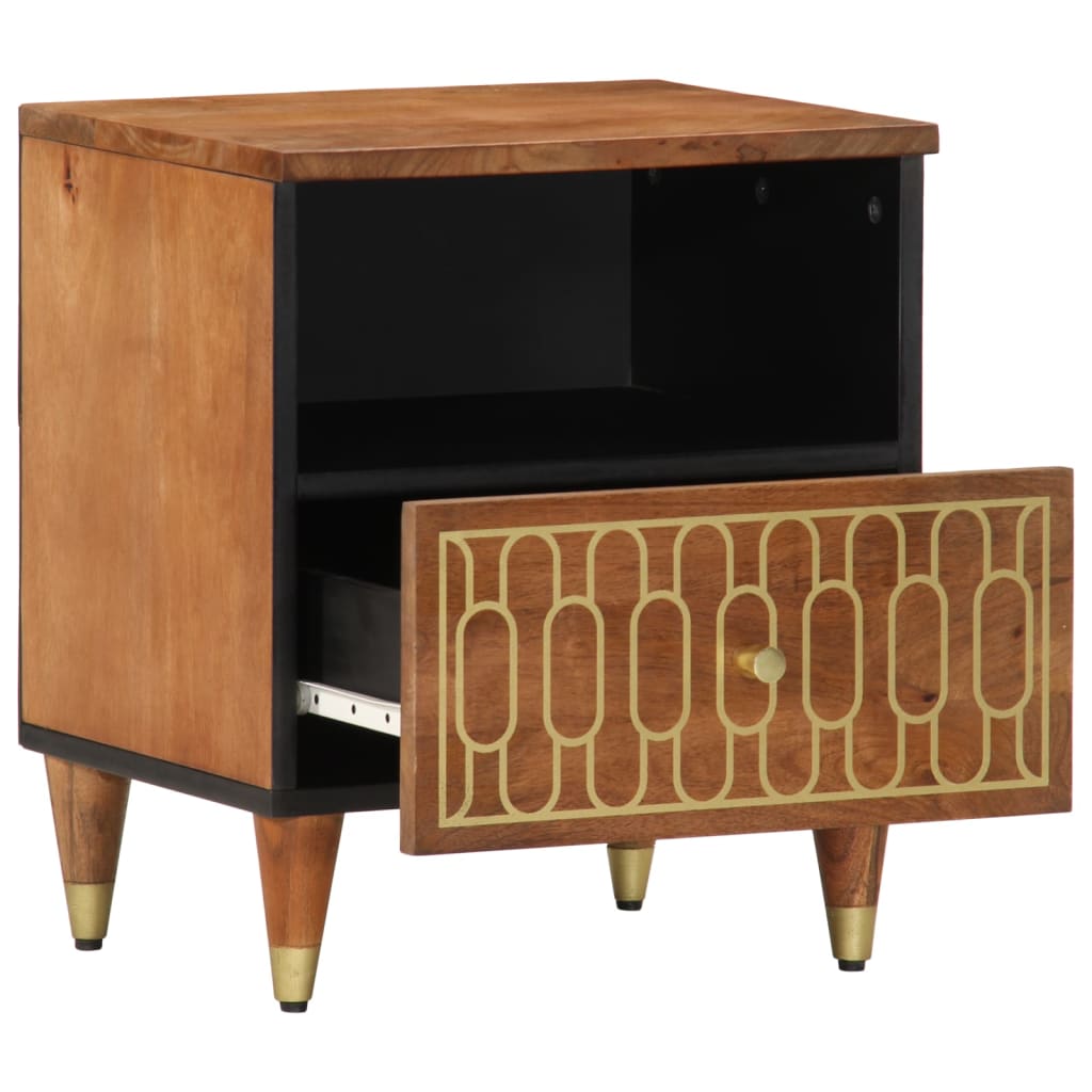 Bedside Cabinets 2 pcs 40x33x46 cm Solid Wood Mango