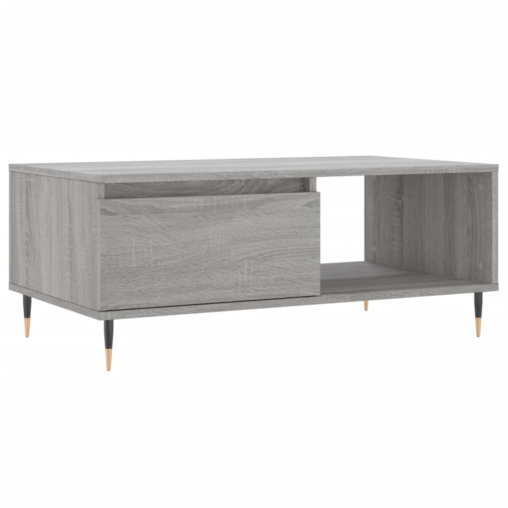 Coffee Table Grey Sonoma 90x50x36.5 cm Engineered Wood