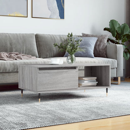 Coffee Table Grey Sonoma 90x50x36.5 cm Engineered Wood