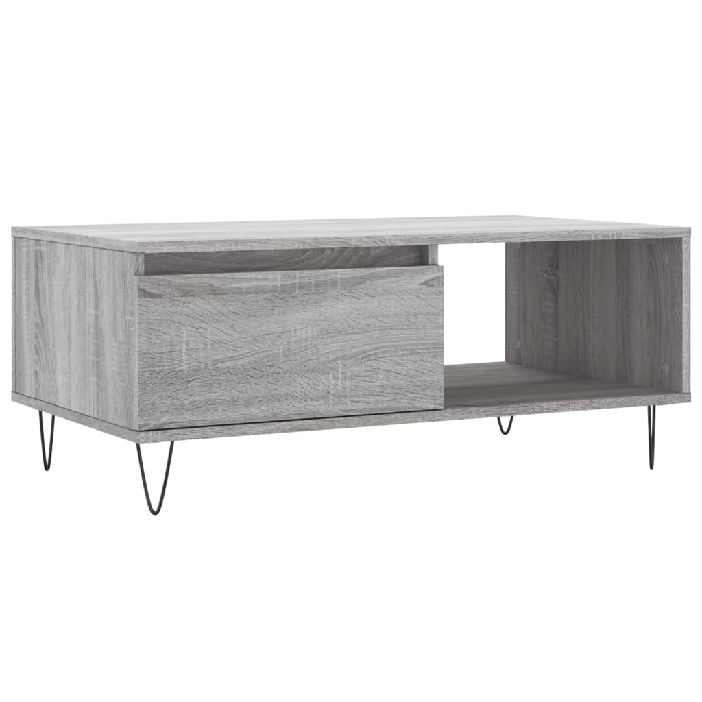 Coffee Table Grey Sonoma 90x50x36.5 cm Engineered Wood