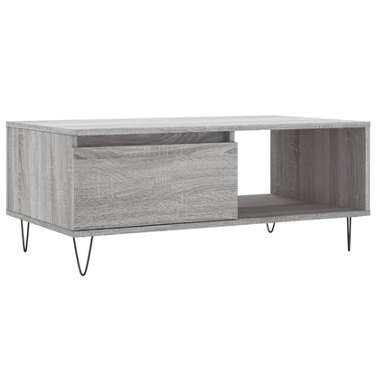 Coffee Table Grey Sonoma 90x50x36.5 cm Engineered Wood