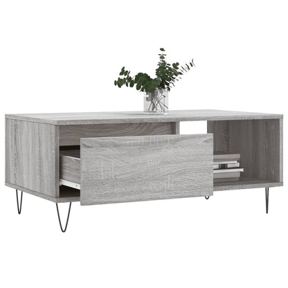Coffee Table Grey Sonoma 90x50x36.5 cm Engineered Wood