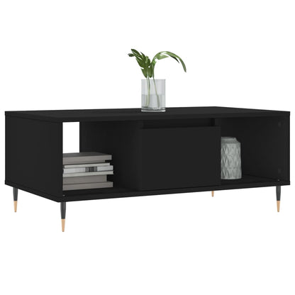 Coffee Table Black 90x50x36.5 cm Engineered Wood