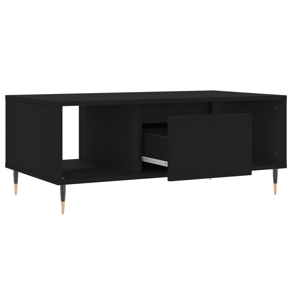 Coffee Table Black 90x50x36.5 cm Engineered Wood