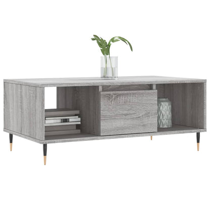 Coffee Table Grey Sonoma 90x50x36.5 cm Engineered Wood