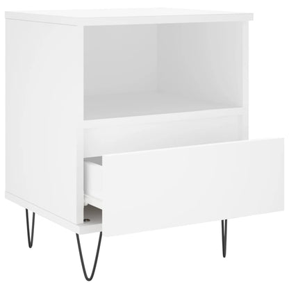 Bedside Cabinets 2 pcs White 40x35x50 cm Engineered Wood