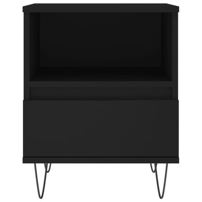 Bedside Cabinet Black 40x35x50 cm Engineered Wood