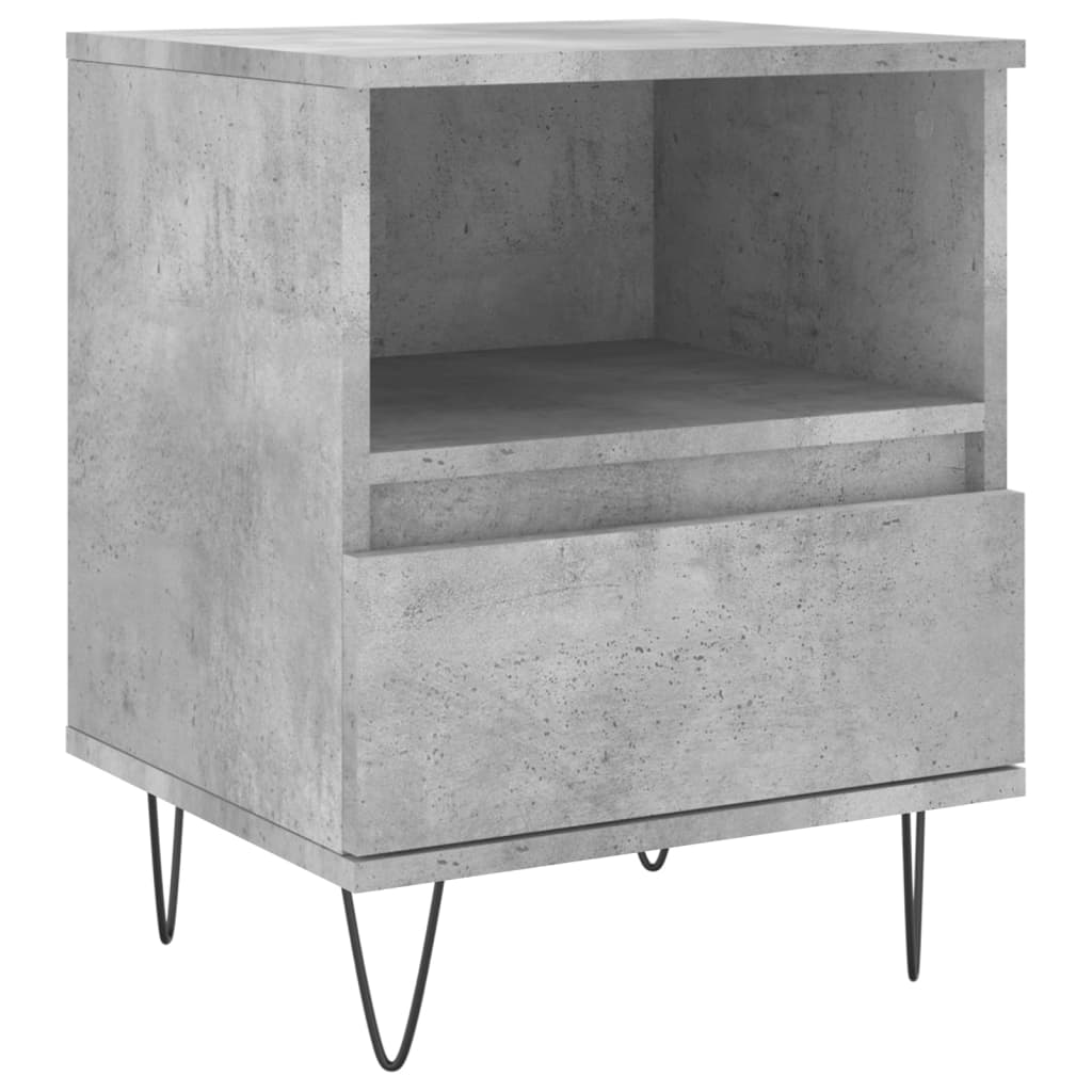 Bedside Cabinets 2 pcs Concrete Grey 40x35x50 cm Engineered Wood