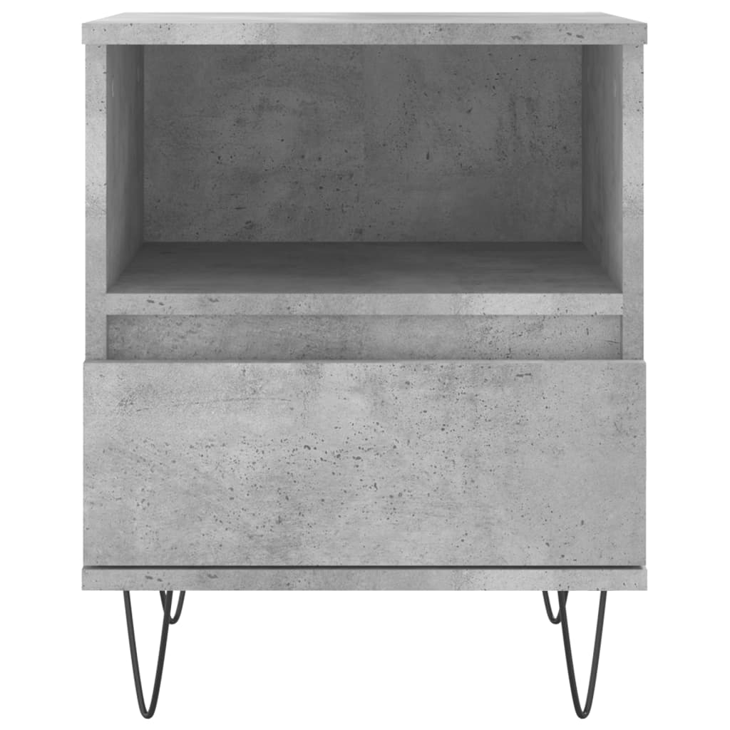 Bedside Cabinets 2 pcs Concrete Grey 40x35x50 cm Engineered Wood