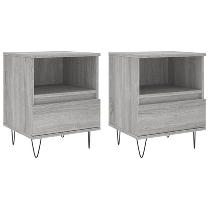 Bedside Cabinets 2 pcs Grey Sonoma 40x35x50 cm Engineered Wood