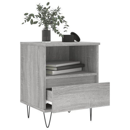 Bedside Cabinets 2 pcs Grey Sonoma 40x35x50 cm Engineered Wood