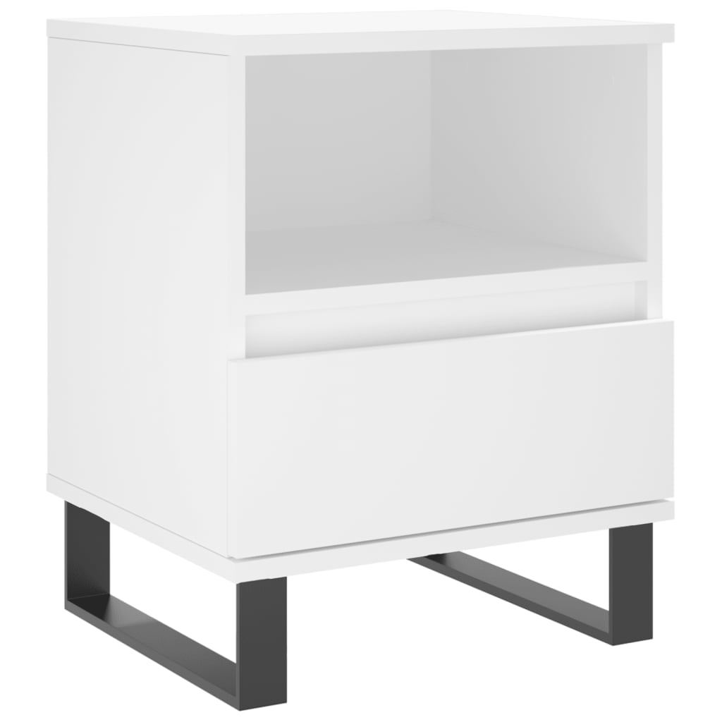 Bedside Cabinet White 40x35x50 cm Engineered Wood