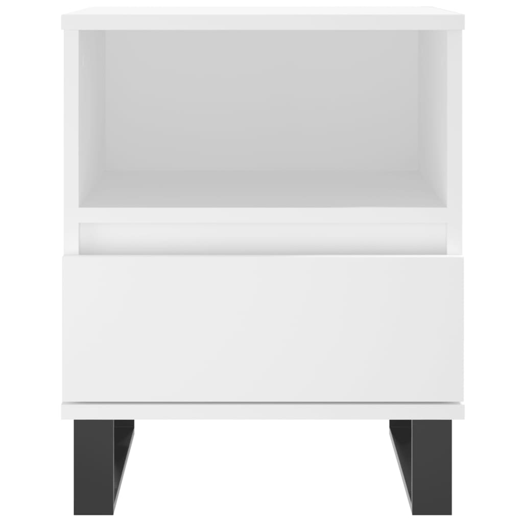 Bedside Cabinet White 40x35x50 cm Engineered Wood