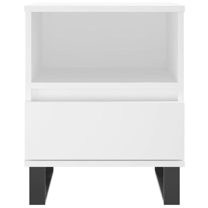 Bedside Cabinet White 40x35x50 cm Engineered Wood