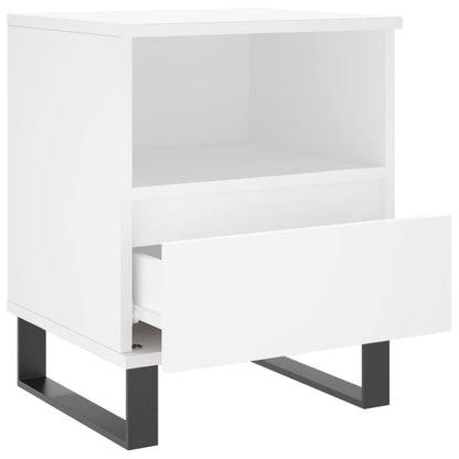 Bedside Cabinet White 40x35x50 cm Engineered Wood