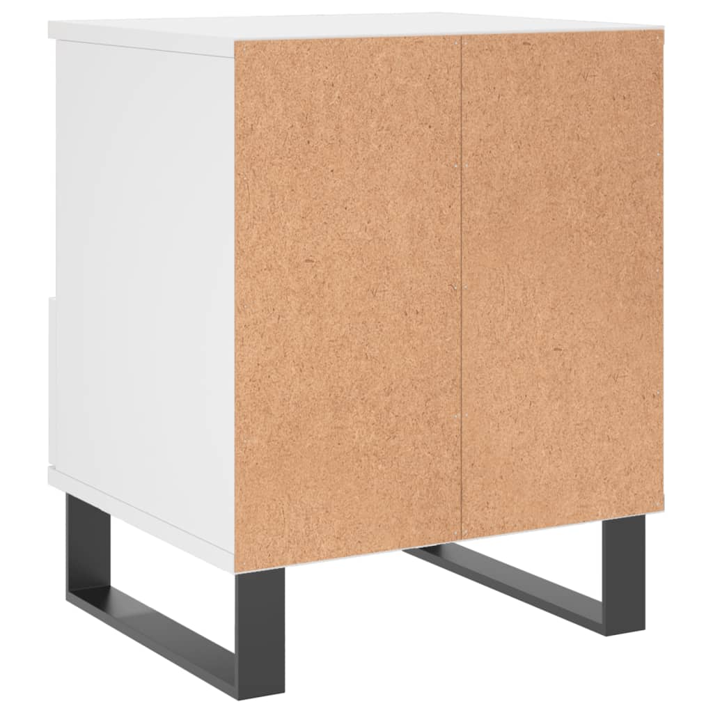 Bedside Cabinet White 40x35x50 cm Engineered Wood