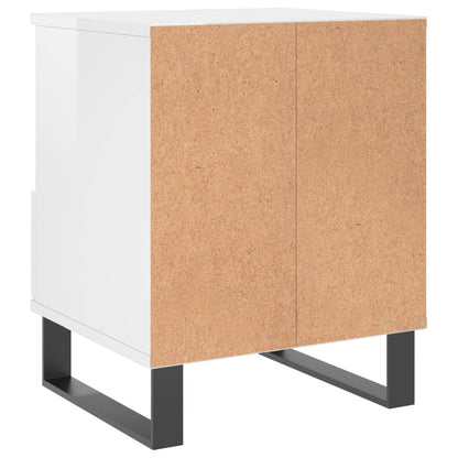 Bedside Cabinet High Gloss White 40x35x50 cm Engineered Wood