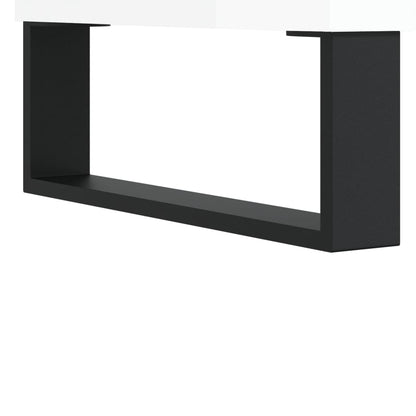 Bedside Cabinet High Gloss White 40x35x50 cm Engineered Wood