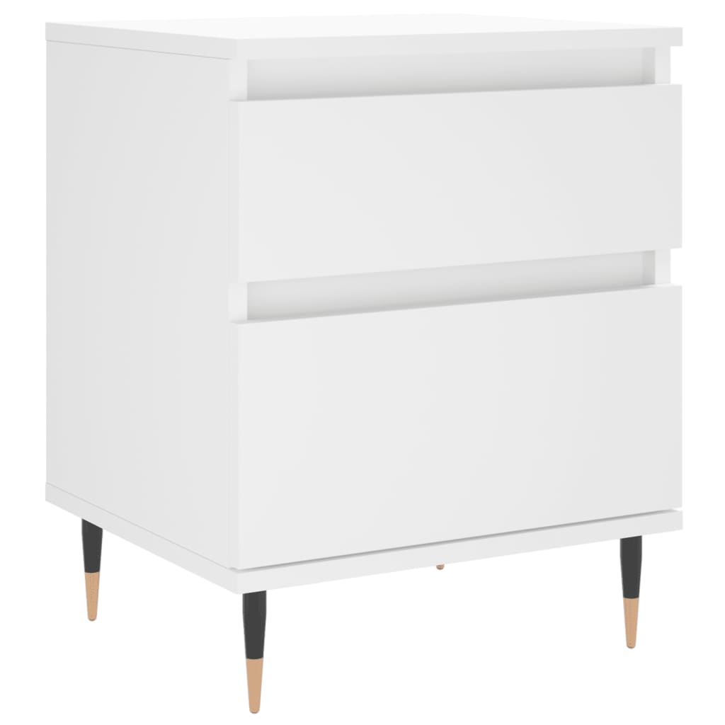 Bedside Cabinet White 40x35x50 cm Engineered Wood