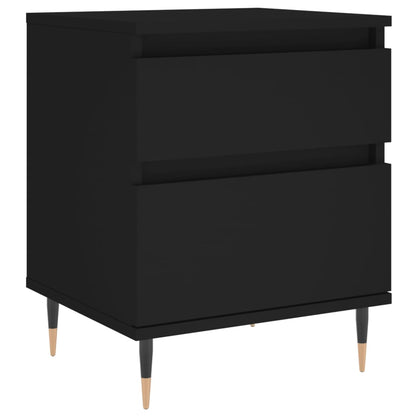 Bedside Cabinet Black 40x35x50 cm Engineered Wood