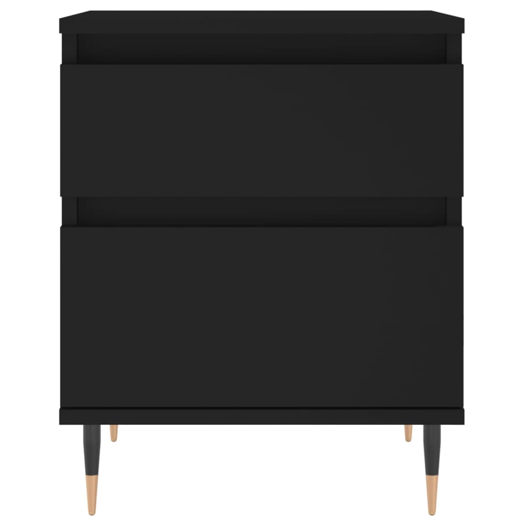 Bedside Cabinet Black 40x35x50 cm Engineered Wood