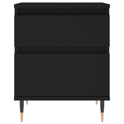 Bedside Cabinet Black 40x35x50 cm Engineered Wood