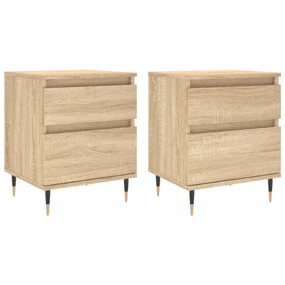 Bedside Cabinets 2 pcs Sonoma Oak 40x35x50 cm Engineered Wood