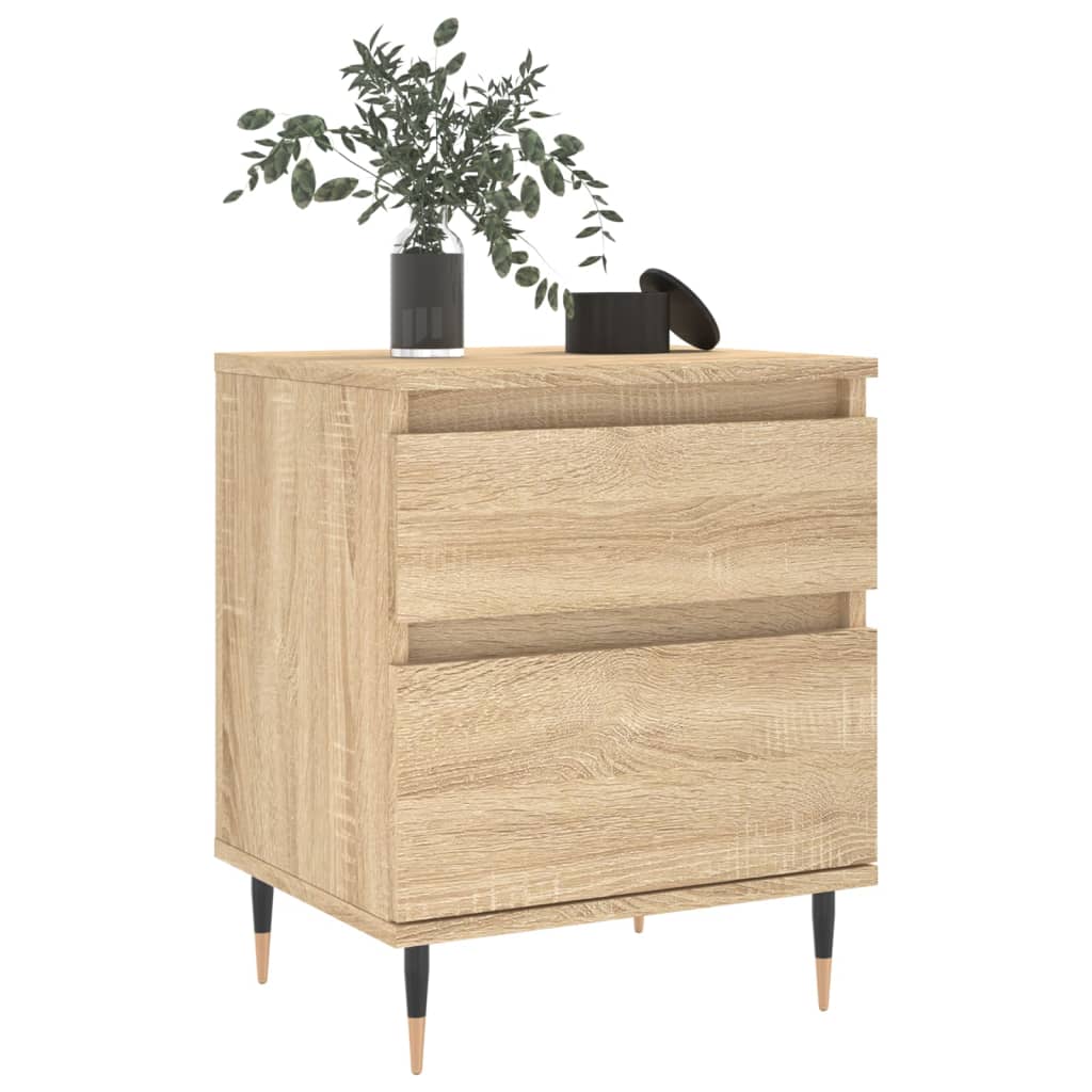 Bedside Cabinets 2 pcs Sonoma Oak 40x35x50 cm Engineered Wood