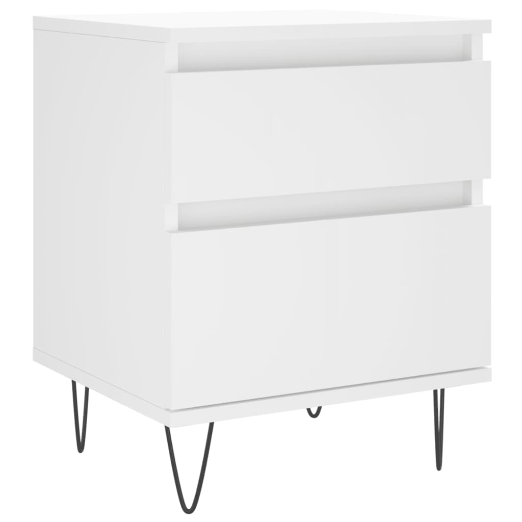 Bedside Cabinet White 40x35x50 cm Engineered Wood