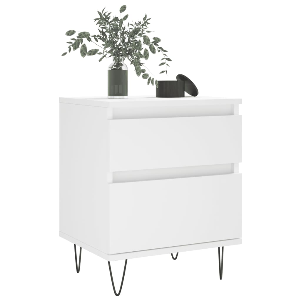 Bedside Cabinet White 40x35x50 cm Engineered Wood