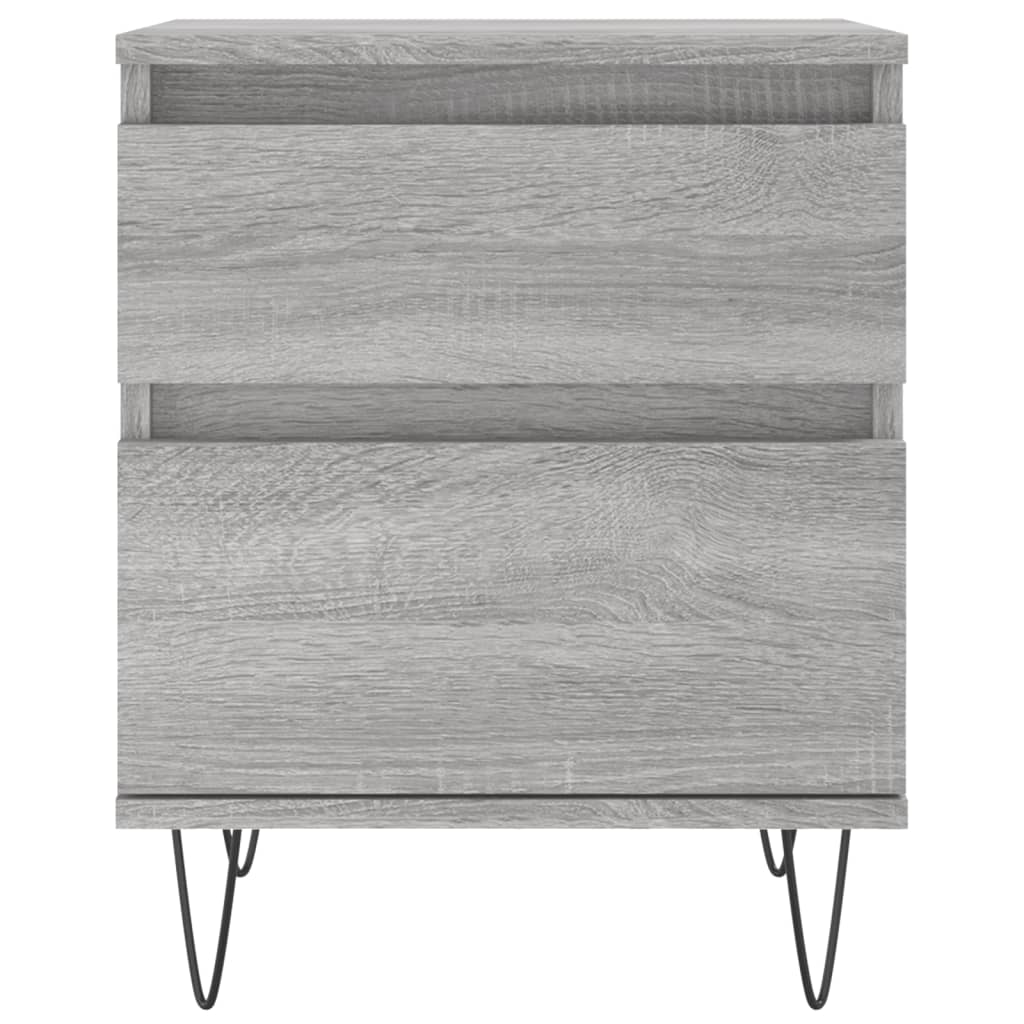 Bedside Cabinets 2 pcs Grey Sonoma 40x35x50 cm Engineered Wood