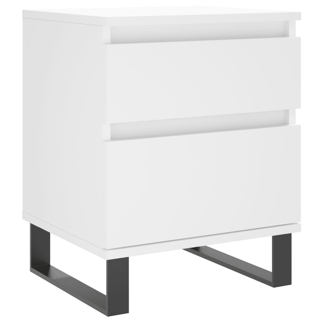 Bedside Cabinet White 40x35x50 cm Engineered Wood